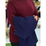 بافت یقه اسکی دخترنه تک رنگ ملورین