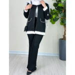 کت و شلوار پایین سفید (3678)