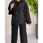 کت آستین کلوش چاک دار مدل سپیده (5919)