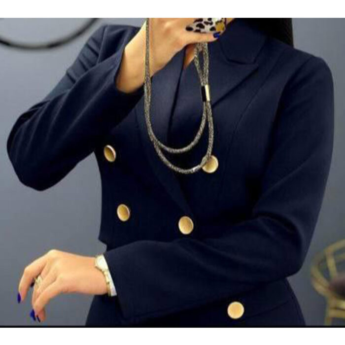 کراپ کت دکمه طلایی - Image 2