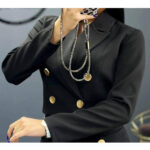 کراپ کت دکمه طلایی - Image 3